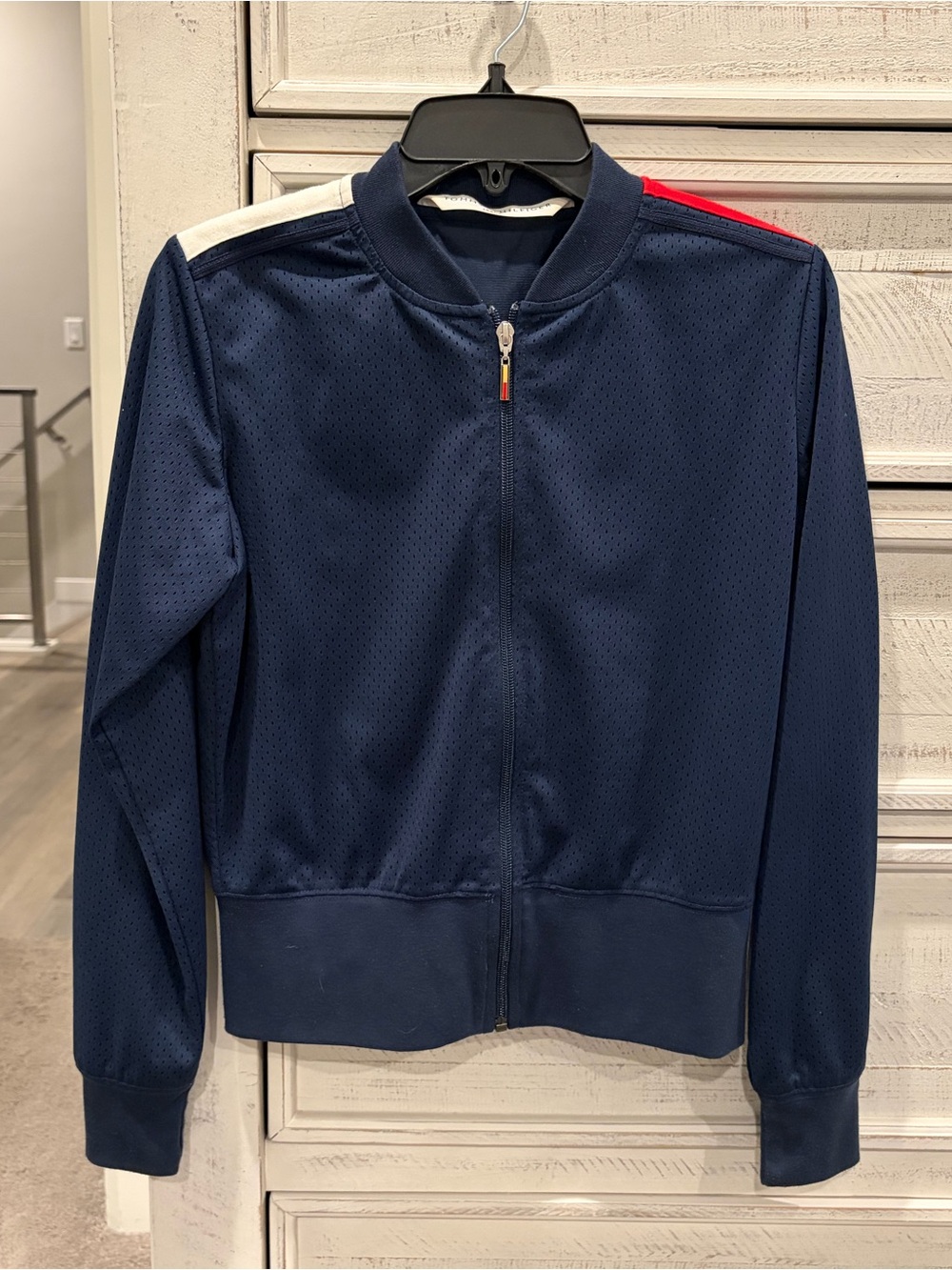Tommy Hilfiger Jeans Retro Mesh Track Jacket Navy Red White❤️